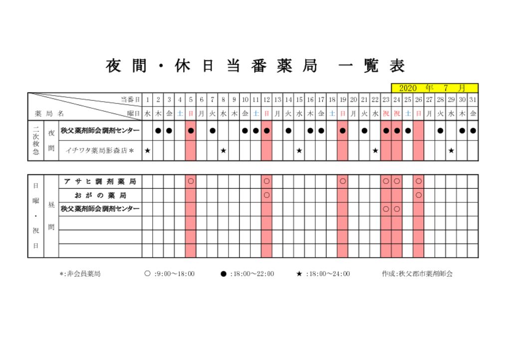 輪番表202007のサムネイル